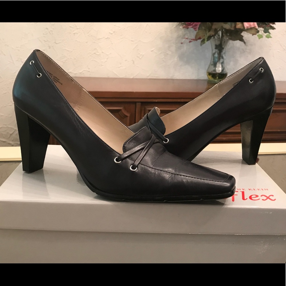 AK Anne Klein Leather Loafer Heel
